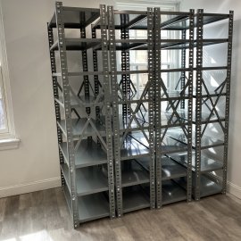 Industrial steel shelving Asembly