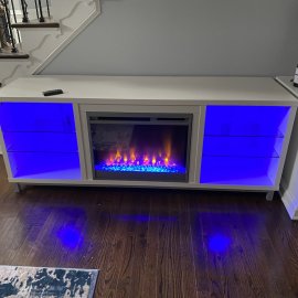TV Stand with Fireplace Assembly